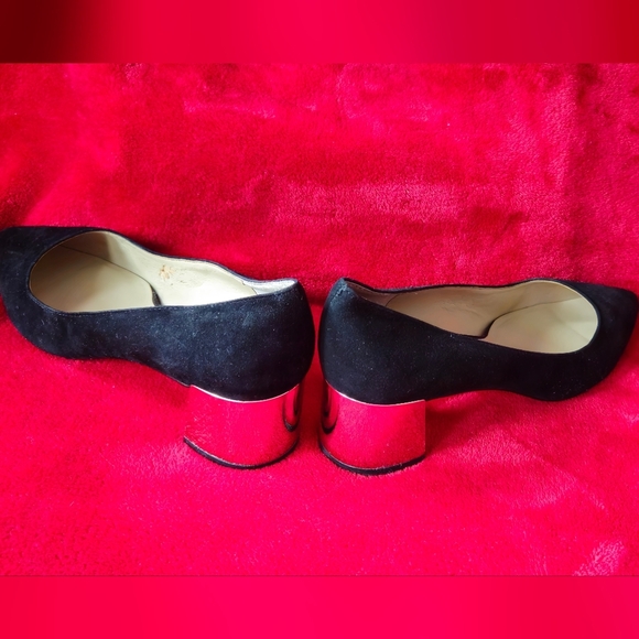 Ann Taylor Black Suede Leather Women's Pointy-Toe Shoes-Pumps - Size 8M - Picture 5 of 6